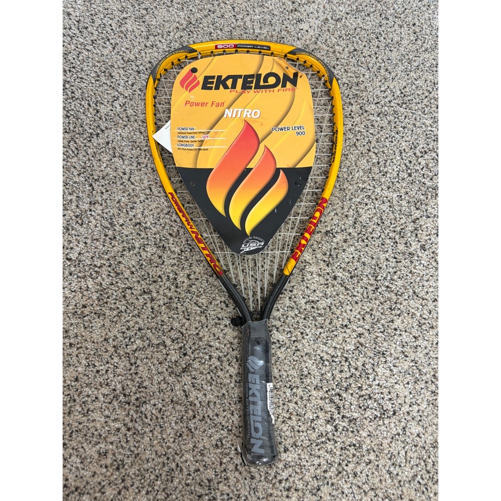 Ektelon Racquetball Racket Power Fan Nitro Longbody Yellow Black NEW